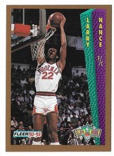 1992-93 Fleer Basketball Larry Nance Slam Dunk Card #276 Cleveland Cavaliers