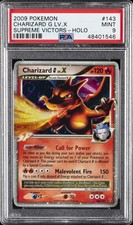 2009 POKEMON PLATINUM SUPREME VICTORS #143 CHARIZARD G LV.X-HOLO PSA 9