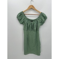 Lulus Womens Mint Green Milkmaid Dress Size M Mini Cottagecore Fitted Dainty 