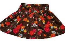 Gymboree Floral Fall Corduroy Skirt Girl's 5 Skirt with Attached Shorts Skort
