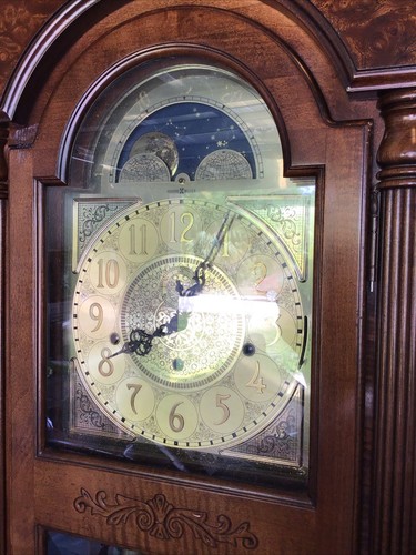 VINTAGE-Howard Miller Cherry Grandfather Clock 63rd Anniv. Edition W/Key & Tuner - Picture 6 of 13