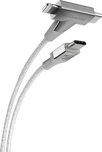 Scosche 2-in-1 USB-C/iPhone Cable 4FT 1.2 M White - Picture 7 of 7