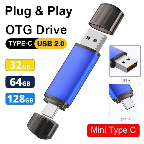 Kootion 1-10 Stück USB 2.0 64GB 128GB 2 in1 Type-C Speicherstick Android Samsung - Bild 2 von 15