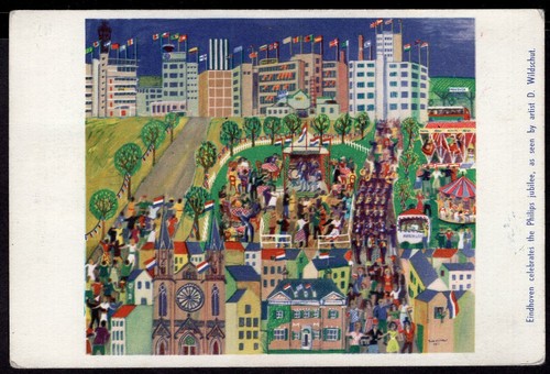 115 PAÍSES BAJOS - TARJETA REGISTRADA ALEMANIA 1951 VUELO ESPECIAL PHILLIPS EINDHOVEN - Imagen 2 de 2