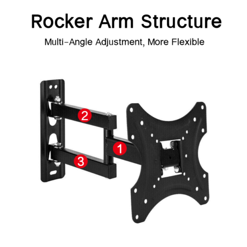 17-55" LCD LED TV Monitor Wall Mount VESA Bracket with Pivot/Swivel Arms & Tilt - Picture 11 of 14