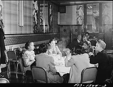 8" x 10" 1942 Photo In the Perfect Eat Shop, a restaurant on 47th Street nea