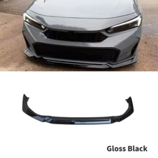 Gloss Black For 2025 Up Honda Civic Yofer 2 Tone Front Bumper Lip Splitter Kit