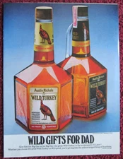 1981 WILD TURKEY Bourbon Whiskey Print Ad ~ Austin Nichols Wild Gifts for Dad