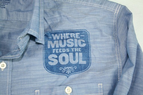 HOUSE OF BLUE MEN'S SIZE M LONG SLEEVE BUTTON UP SHIRT CHAMBRAY COLOR - Picture 4 of 9