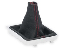 SCHALTMANSCHETTE FÜR VW PASSAT B6 B7 2005-2014 SCHALTSACK NATURLEDER NAHT ROT
