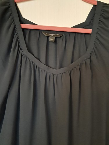 Banana Republic Dark Blue Top Size Small 3/4 Sleeves - Picture 8 of 8