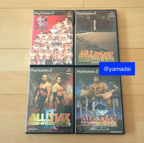 PLAYSTATION 2 King of Coliseum ,All Star Pro Wrestling 1, 2, 3 Set of 4