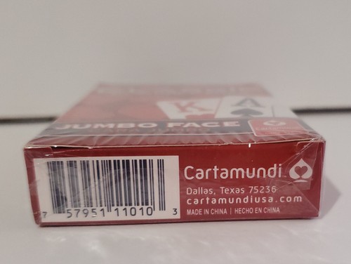 Cartamundi Classic Playing Cards Jumbo Face LARGE PRINT - Red ~ STOCKING GIFT - Picture 4 of 4