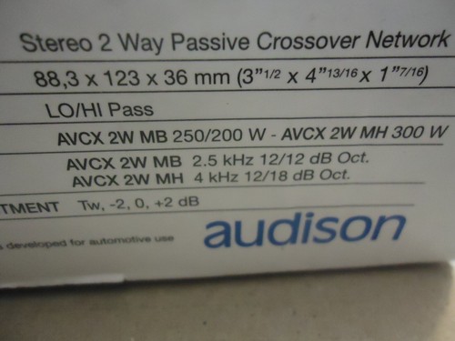 Audison Voce TWO WAY CROSSOVER AVCX 2W MB - Picture 4 of 9