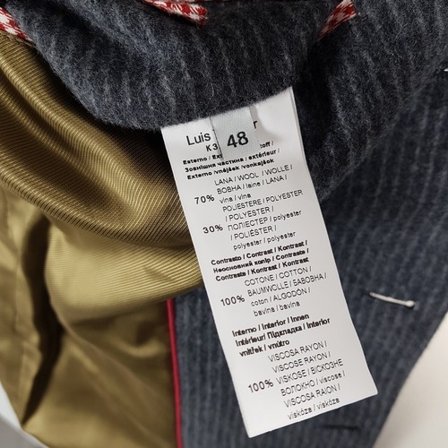 Luis Trenker Janker Herren Gr 48 Grau Gestreift Wolle Flanell Jacke Sakko Tracht - Imagen 8 de 8