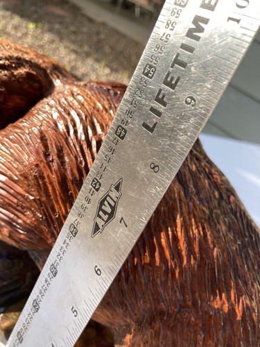 Statua Orso Grizzly Intagliata Arte Popolare Realistica 1992 Comp 9x12 Firmata - Foto 12 di 14
