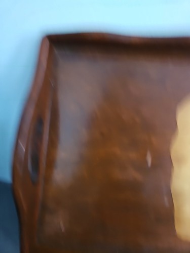 VTG MCM  Mushroom Serving Tray Wood Mushroom 11x22 - Picture 3 of 8