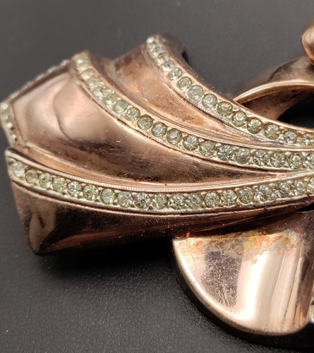 Nordic 1940s Retro Sterling Vermeil Niebieski i przezroczysty zestaw Pave RS - Zdjęcie 3 z 7