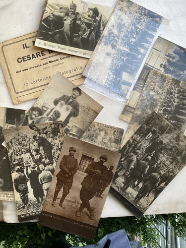 12 cartoline fotografiche Arresto esecuzione Cesare Battisti 1916 raro insieme