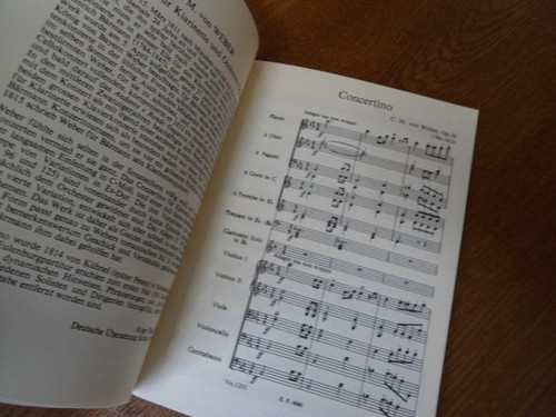 No.1205 CARL WEBER Concerto for Clarinet & Orchestra / Edition EULENBURG Score - Picture 5 of 8