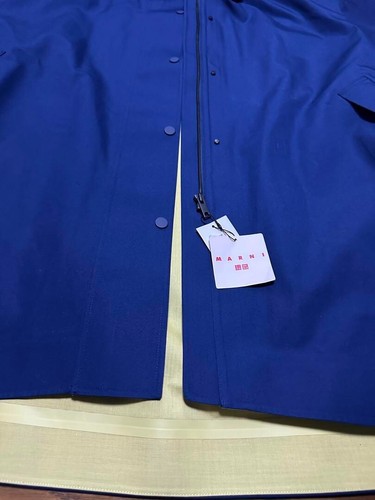 Uniqlo MARNI Blocktech Half Coat Raincoat Blue × Yellow JAPAN Size L (US M) New - Picture 6 of 10