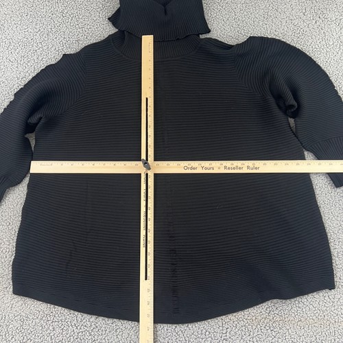 Lyn Black & Gray Damen Extra Large Pullover Rollkragen Bündchen Langarm Schwarz - Bild 4 von 14