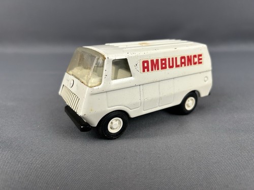 Vintage Mini Tonka Pressstahl Krankenwagen Van - weiß - 5" lang