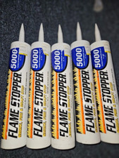 Lot of 5 - 10 Oz Flame Stopper 5000 Flexible Intumescent Sealant - NEW