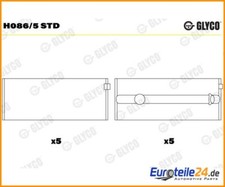 Kurbelwellenlager GLYCO H086/5STD für Peugeot 407 SW 407 406