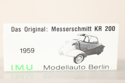 I.M.U. Modellauto 1:87 Messerschmitt KR 200 1959 blau in OVP (227721) - Bild 4 von 4