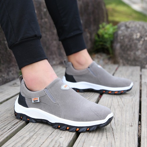 Scarpe da ginnastica uomo slip on sportive outdoor sneakers casual corsa escursionismo taglia 8 - Foto 10 di 27