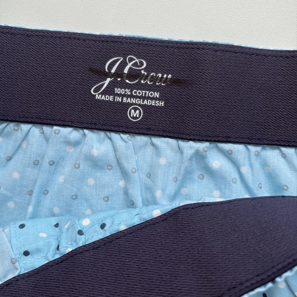 J Crew Printed Boxers Mens Medium Blue White Dot - Image 4 of 4