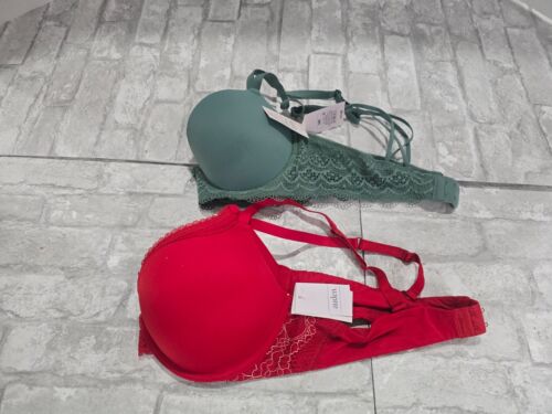 2 Stück Damen 38B Auden Light Lift Push Up BHs Radiant Daydream Neu mit Etikett
