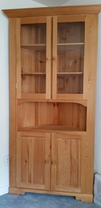 Unfinished Solid Pine Corner Hutch Cabinet Ebay