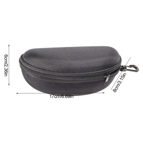Eye Glasses Case Box Sunglasses Protector Hard Zipper Belt Clip Portable 6in - Picture 8 of 16