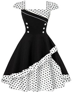 50s Style Polka Dot Swing Dress