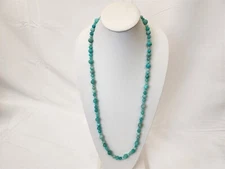 Jay King DRT Mine Finds Sterling 925 & Blue Amazonite Necklace 34" 