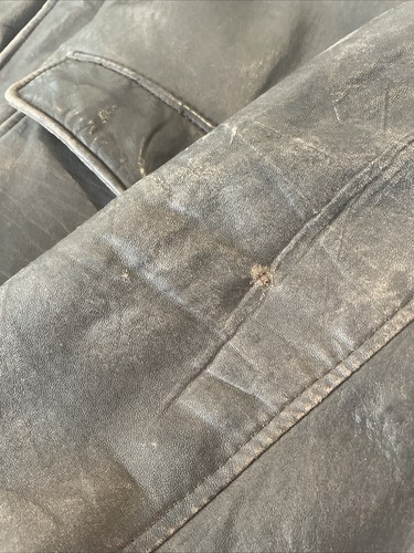 Vintage U.2. Air Farces Old Flight Brown Leather Jacket Sz 42 Made In Korea - Picture 5 of 24
