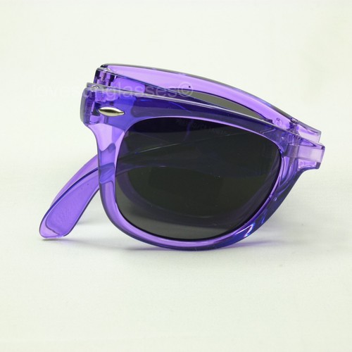 FOLDING SUNGLASSES NEW RETRO VINTAGE STYLE MEN WOMEN COMPACT FRAME LENS - Picture 7 of 12