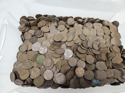 Weizenpenny Lot 1955 D fünf Pfund 5 Pfund Lincoln Kopf Kupfer US Cent Weizenrücken - Bild 2 von 3