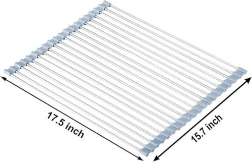 Over The Sink Dish Drying Rack, Roll Up, Stainless Steel, Foldable (See Details) - 第 13/14 張圖片