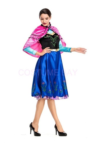 Womens Frozen Elsa Anna Dress Cape Queen Costume Cosplay Book Week AU Halloween - Picture 29 of 45