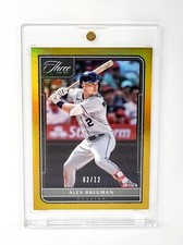 MINT #2/12 JERSEY # GOLD FOIL ALEX BREGMAN 2022 PANINI THREE AND TWO ASTROS RARE