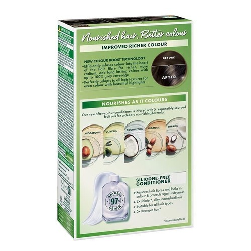 Garnier Nutrisse Permanent Haarfarbe 3 Espresso Darkest Brown Haarfarbe AUS - Picture 2 of 4