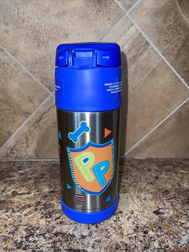 Termo aislado al vacío de acero inoxidable 12 oz FUNtainer con pajita - Paw Patrol Foto 3 de 4