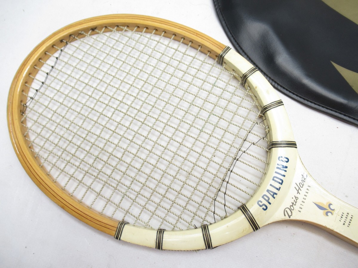Raquette De Tennis Vintage En Bois Spalding Doris Hart - Ancienne Pour Collection/affichage