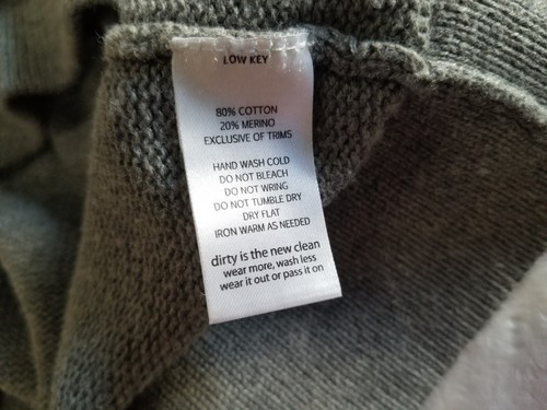 Horny Toad Men's Size Small 100%  Quarter Button Pullover Sweater Gray - Picture 10 of 12