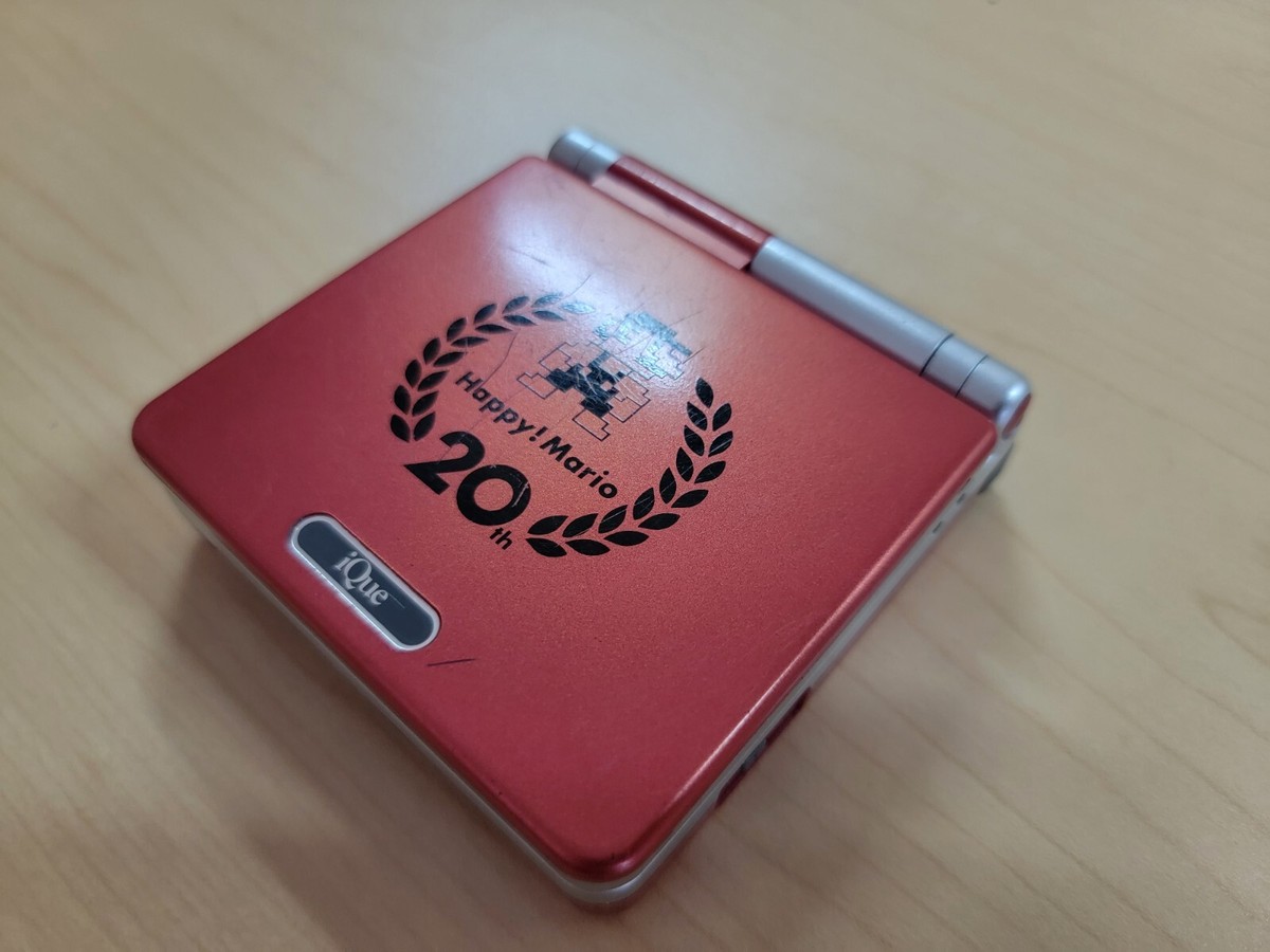 iQue Nintendo Game Boy Advance SP Happy Mario 20th Anv Edition AGS 