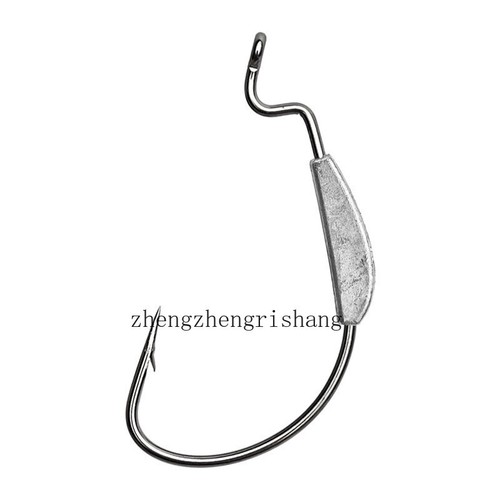 20pcs Weighted Wide Gap Offset Worm Hooks Weedless Soft Lure Bait Hook 1/0#-5/0# - Picture 8 of 12