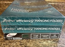 (3) Ampad Hanging Folders (Legal Size) Green (30 folders) Total Factory Sealed
